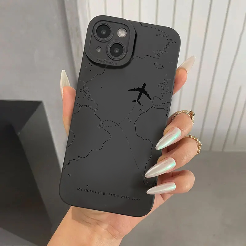 Samsung Galaxy S25 - Travel-nspired Airplane Route Design Phone Cases