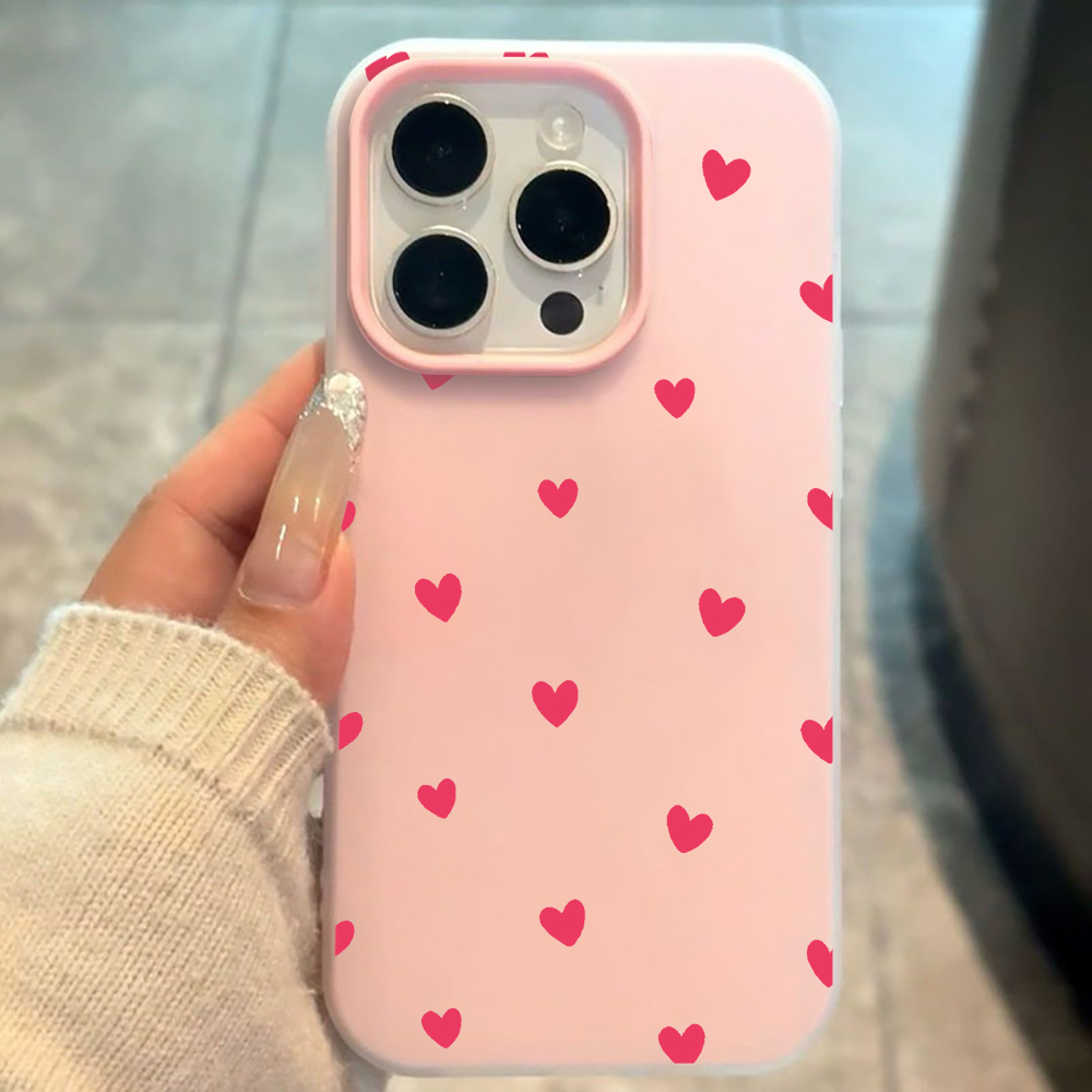 Red Love Heart Pattern Phone C - Xiaomi Redmi Note 14 ulasan dan harga